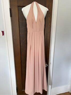 Jill Stuart Blush Halter Maxi Dress